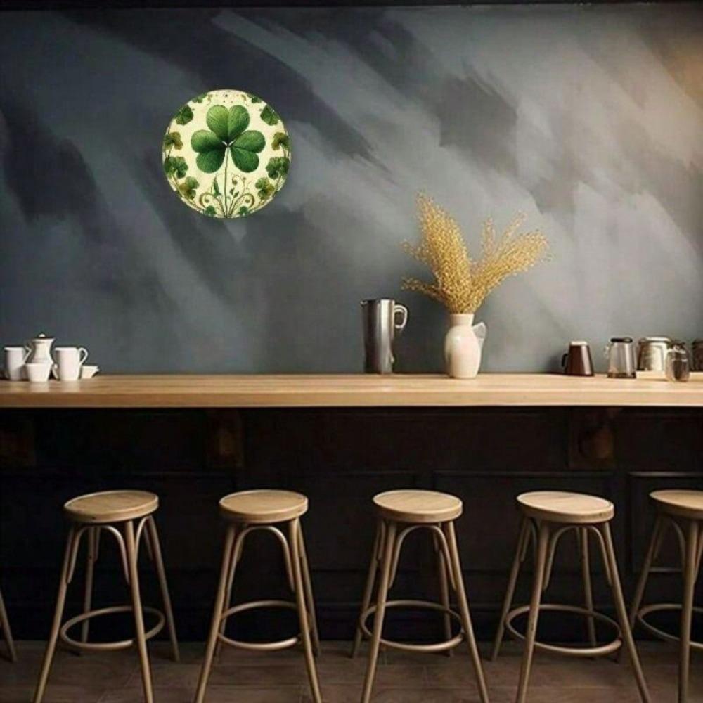 Metal Wall Art Clover 2D Glitter Saint Patrick Gift Home Decor