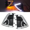 1 par DC12V 6000 6700K LED Vattentät Dubbelfärg DRL Blinkersljus Passar för Toyota Yaris Vios 13 15