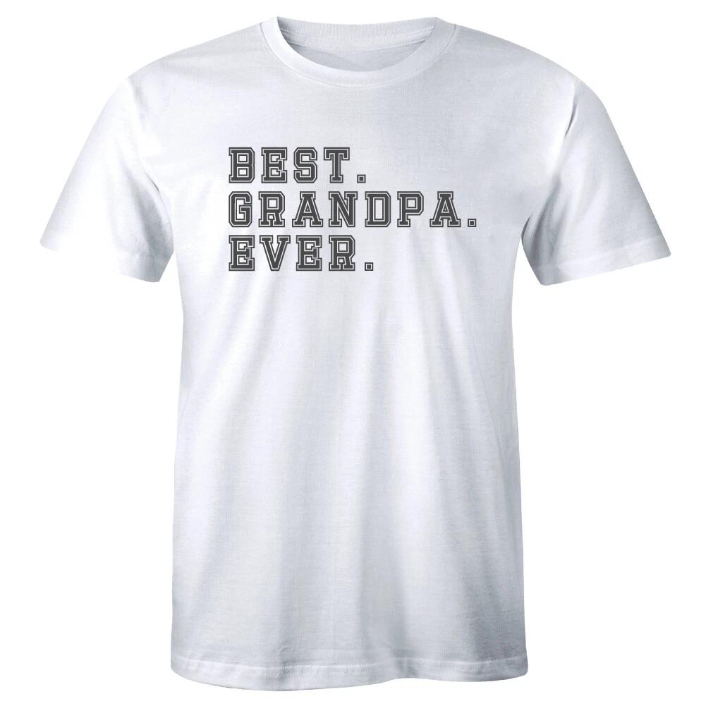 Best Grandpa Ever Crew Neck T-Shirt for Men M