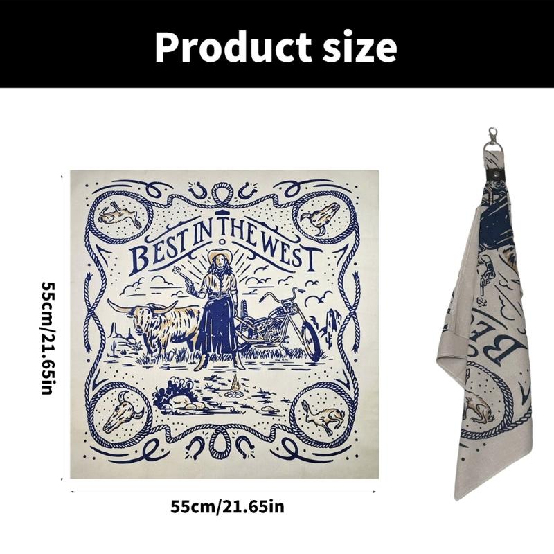 Hip Hop Hair Scarves Wrap Wild Western Pattern Headwraps Exquisite Head Kerchief Head Scarf Head Scarf Photo Props