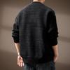 Men's High-End French Retro Cardigan Sweater: Winter Thick Knit Stand Collar Jacket