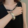 Euro-American Metal Open Armlet Bangle: Trendy Dual-Use Bracelet with Influencer Style