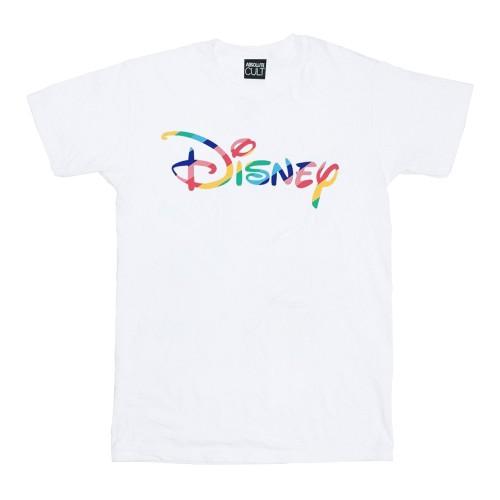 Disney Womens/Ladies Rainbow Logo Cotton Boyfriend T-Shirt