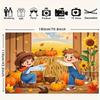 2D Cheerful Children's Thanksgiving Party Backdrop Cloth