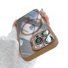 Apple iphone11promax acrylic mobile phone case 11/11/11 with bracket magnetic attraction male and female transparent case