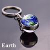 Solar System Planet Keyring Galaxy Nebula Space Keychain Moon Earth Double Side Glass Ball Key Chain