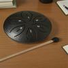 3-inch Mini Sky Spirit Drum (6-note Scale) Portable Children's Musical Instrument Toy, Handcrafted by Artisans (Black)