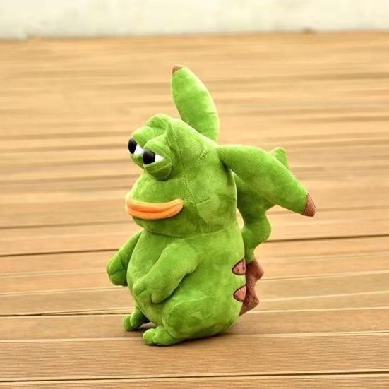 Creative Comfortable Touch PP Cotton Filling Frog Stuffed Doll Boys Girls 3D Green Plush Toy Home Use