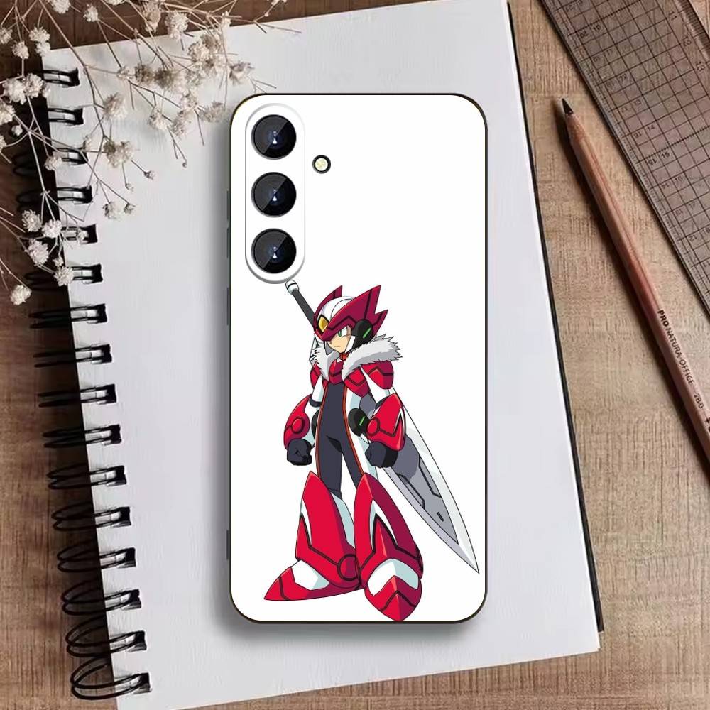 Anime Mega Man Phone Case For Samsung Galaxy A73,21,22,32,71,53,52,51,80,5G Soft Black Cover