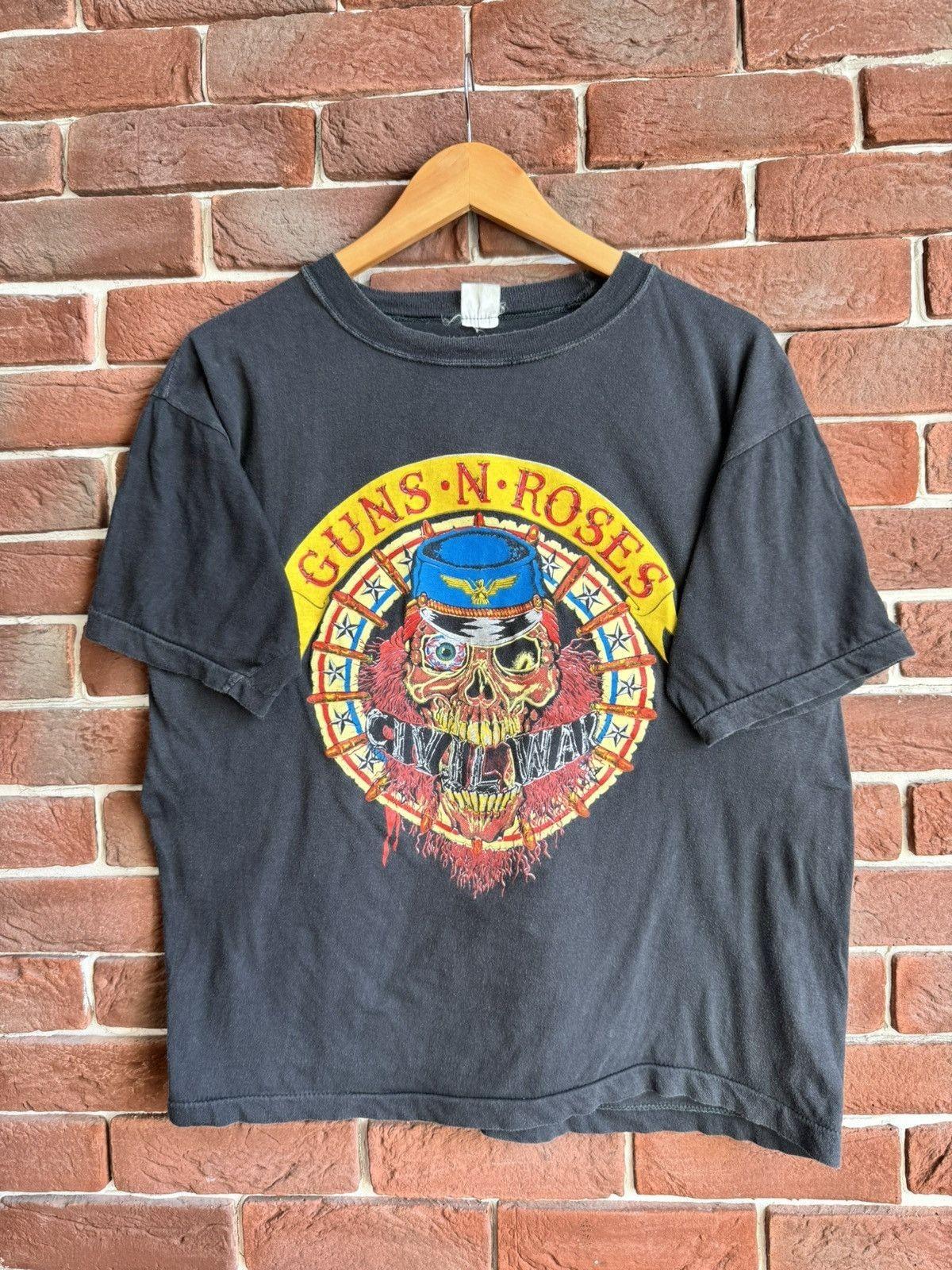 Vintage 90s Guns N Roses Civil War Tour Rock Ban Shirt AXL Unisex T-Shirt L