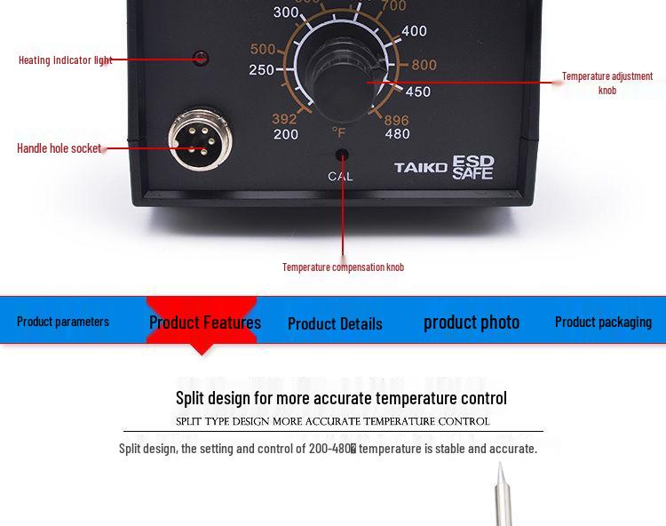 936 Adjustable Constant Temperature 60W Soldering Iron Set - Industrial Grade Soldering Station for Welding Repair