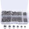 620PCS 6 Size Bicycle Bearing Balls Precision Steel Balls Carbon Steel Assorted Loose Kit 1/4 7/32 3/16 5/32 1/8 3/32