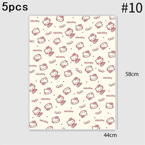 Hello Kitty Wrapping Paper Flower Bouquet Packaging Paper Strap Ribbon Flower Decoration Strap Gift Packaging Paper Accessories