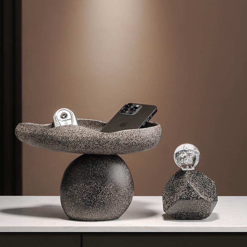 Good Luck Stone Ornament for Key Storage and Decoration - Perfect for Entrance Hall, Living Room, Wine & TV Cabinets, Housewarming Gift