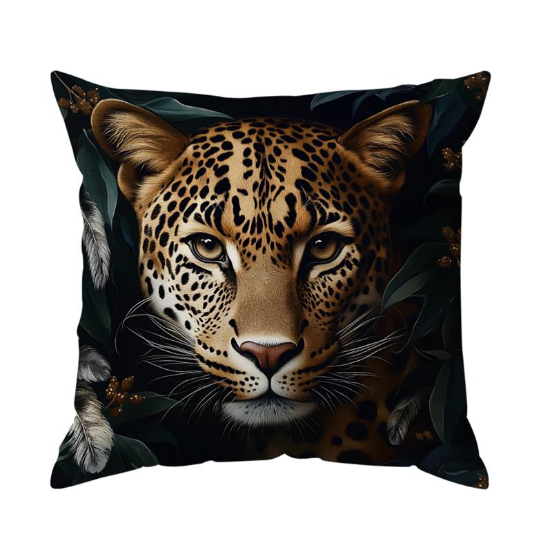 

Декор для дома Наволочки с рисунком морды дикого животного Наволочка с узором Подходит для дивана Спальни Автомобиля Наволочка 16x16Inch