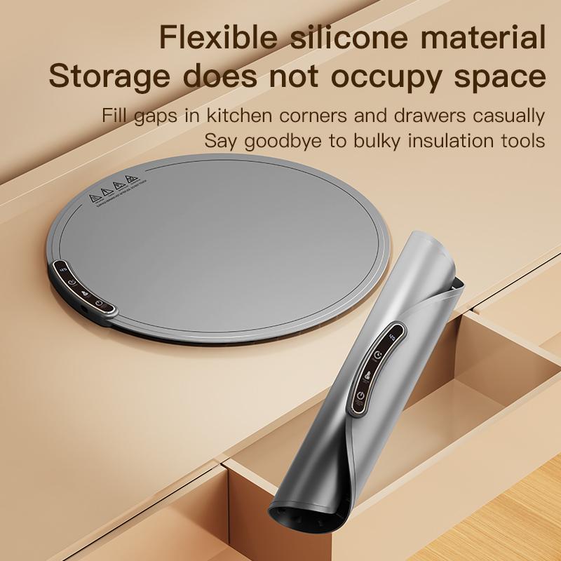 Flexible Silicone Warming Mat Foldable Food Warming Tray Food Warmer Mat Mat Warming Cutting Board Constant Warm Dishes