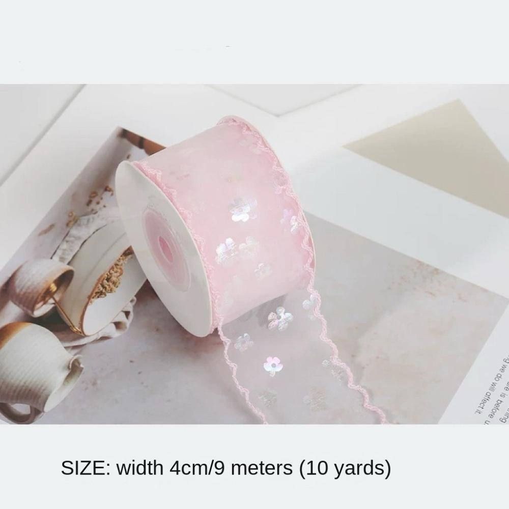 

Gift Wrapping Bouquets Silk Ribbon 10 Yards DIY Decor Creative Gifts Packaging Material рожевий