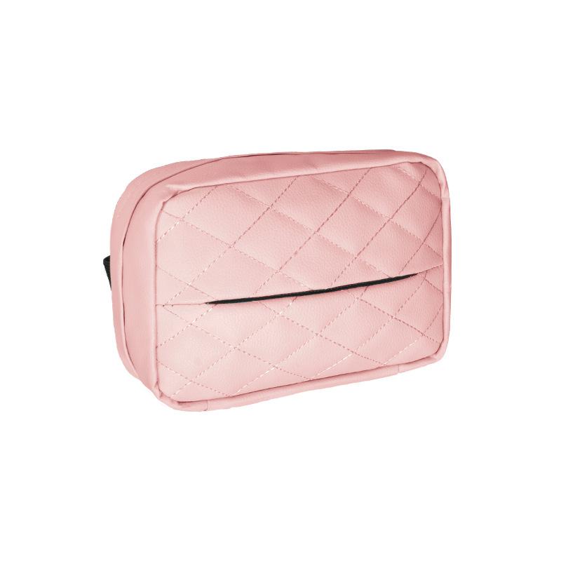 Car tissue box hanging armrest box women's new leather tissue box advanced tissue bag car