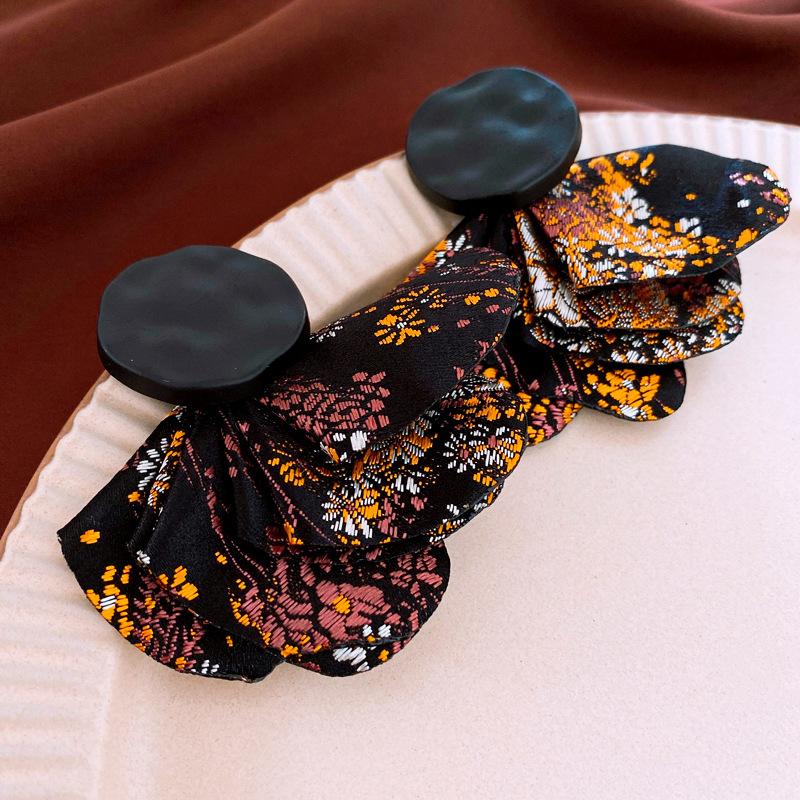 Boucles d'oreilles Guofeng Aiguille d'argent Zircon Franges Rétro Luxe Léger Haut de gamme Boucles d'oreilles Puces Niche Polyvalentes