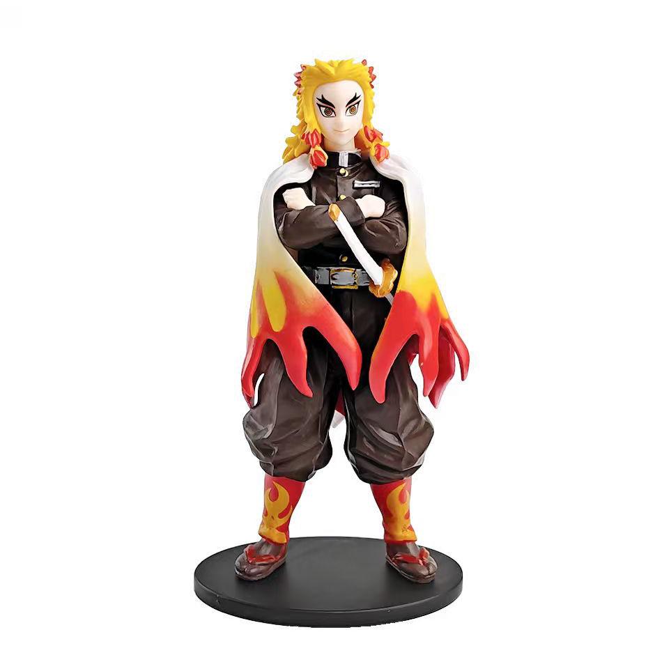 Demon Slayer Kimetsu No Yaiba Action Figure Set - Kamado Tanjirou with Sword Agatsuma Zenitsu And Nezuko as Warrior PVC Model To