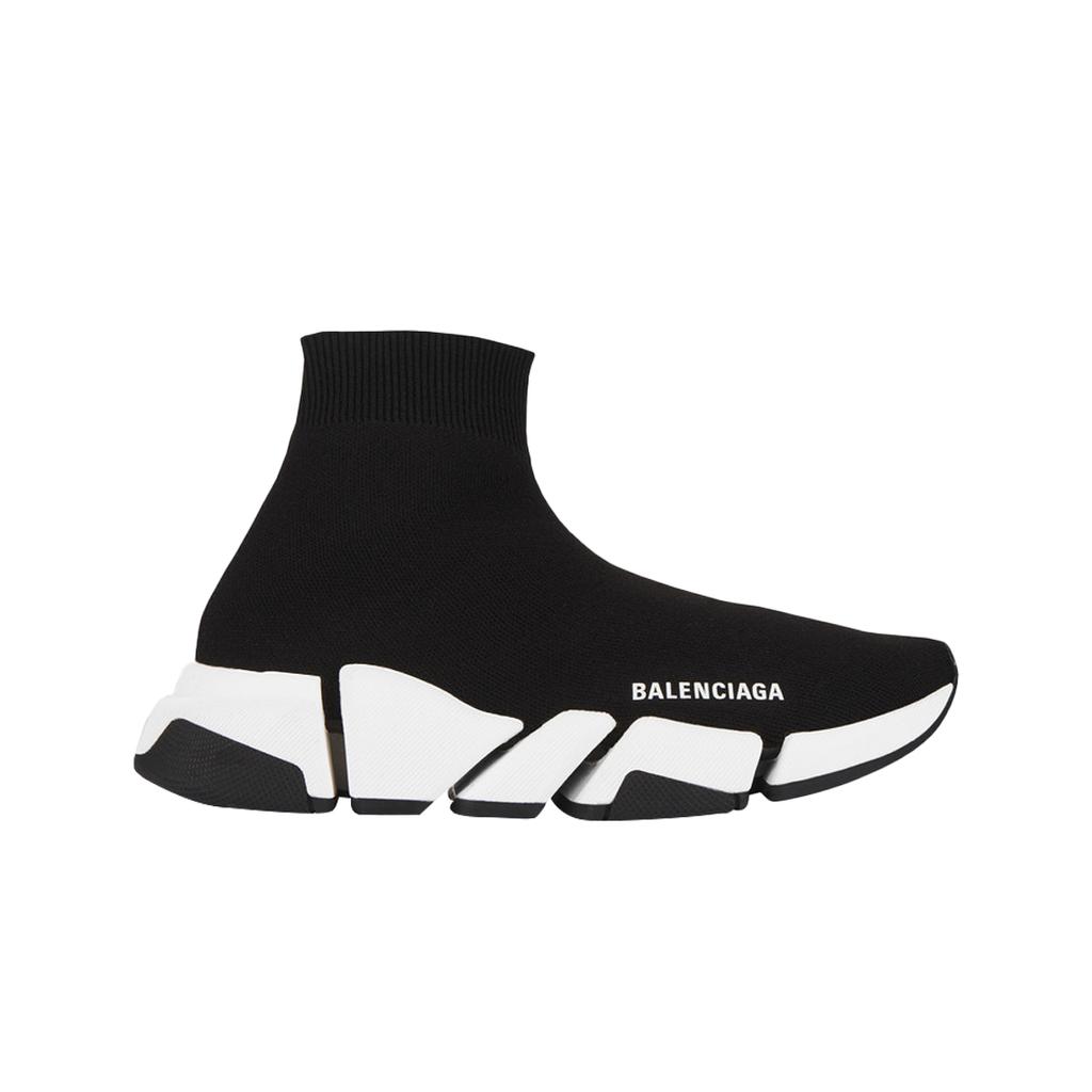 Balenciaga Speed 2.0 Trainer Black Knit White Sole 2020