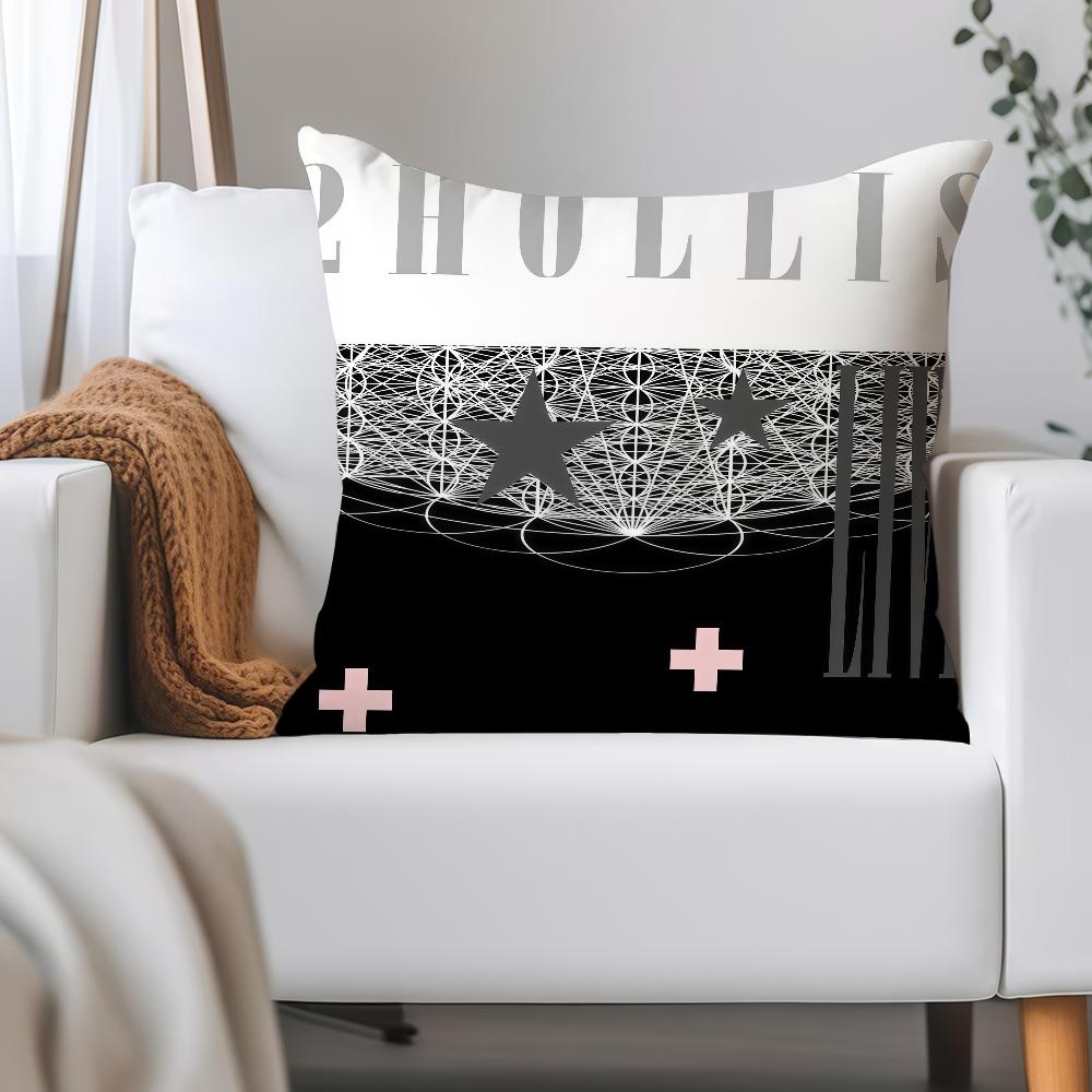 2hollis-s Singer Pillow Case Applicable Space For Guest Rooms Interiors Cars Office House Decoration 12x12Inch