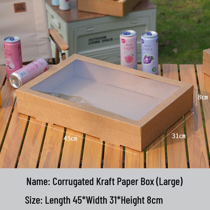 Kraft Paper Lunch Box for Outdoor Picnic or Takeaway