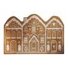 Christmas Entrance Rug Gingerbread House Floor Mat Dirt Scrubber Washable Vintage Holiday Doormat with Non-Slip Backing for Front Door Entryway Porch