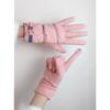 Handschuhe Plus Samtverdickung Warm und Kälteschutz Niedliche Mädchen Winddicht Wasserdicht Touchscreen Koreanische Version Fahrradhandschuhe für Damen