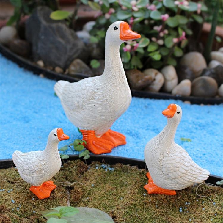 Simulations Geese Toy Summer Beach Landscape Garden MiniatureOrnaments