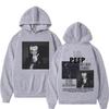 Hip hop rapper Lil Peep patterned hoodie high-quality fashion pullover men's and women's street fashion retro hooded sweatshirt