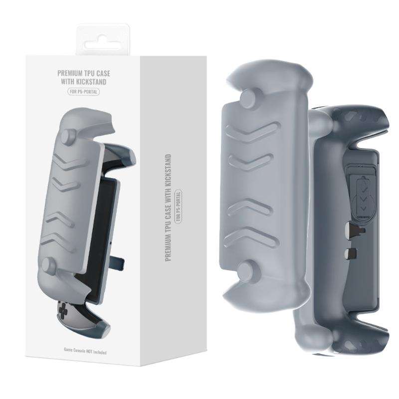 Full Protective Case Scratchproof Case Cover for Console Detachable Front Shell Back Case with Adjustable Kickstand