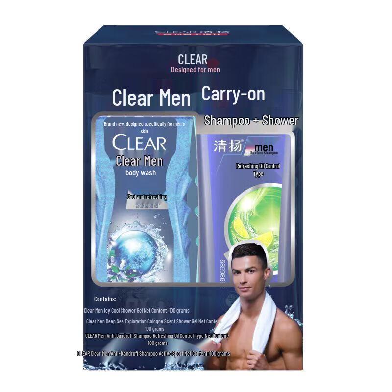 

Clear Men s Cooling Ocean Shower Gel & Oil Control Shampoo Set
