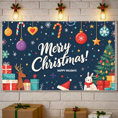 Feiertagsdekoration Feiertagsthema Feiertagsveranstaltung Hintergrund Frohe Weihnachten Banner Geschenkboxen Weihnachten Kulisse Für Familientreffen
