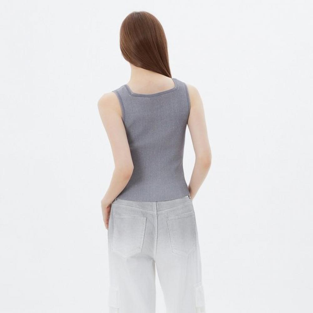 Gnarly Two Tone Ribbed Tank Top Knit Vest Es2kv660