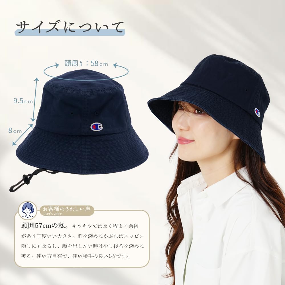 Champion Bucket Hat with Deep Chin and Cord for Brand Solid UV Sun Perfect for Outdoors and Golf Drawstring, Brim, Strap, Men, Stylish, Name, Color,