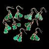 Malachite Gemstone Earrings: Polished Natural Crystal Energy Stones for Women's Jewelry Demagnetizing and Decoration Gift.