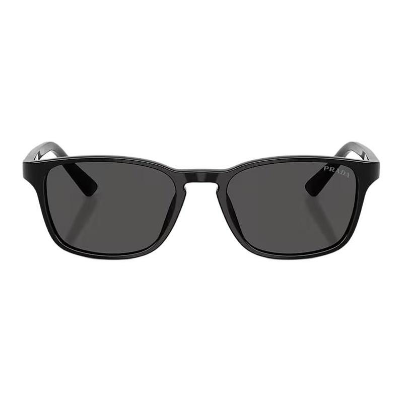 Prada Temple logo acetate rectangular sunglasses unisex couple style black