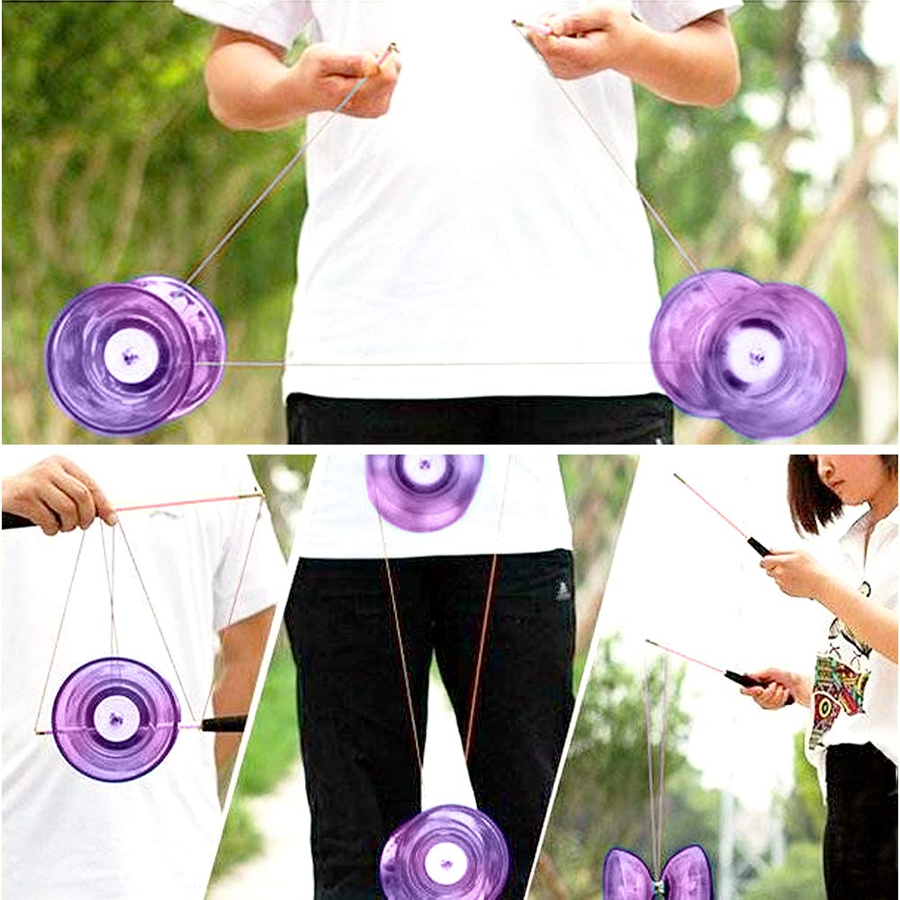 Uni estela Easy to Use Diabolo, Chinese Spinning Tops, for Street Performances and Juggling, Even for Beginners (Purple)