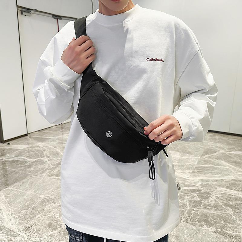 Fanny pack trendy brand men's and women's breast bag simple and lightweight shoulder small backpack leisure sports messenger bag mobile phone bag