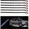6 PCS 15 LED Strip Underbody Light, 1Ft 12V Waterproof Car Led Interior Exterior Strip Light with 6 Inch Wire, Flexible Auto Light Strip Decoration