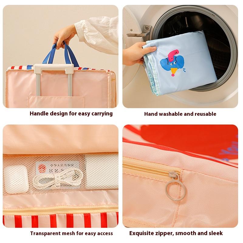Hanging Travel Packing Organizers, Clothes Storage Bag with Handles, Luggage Suitcase Organizer, Wash Bag for Travel Accessories