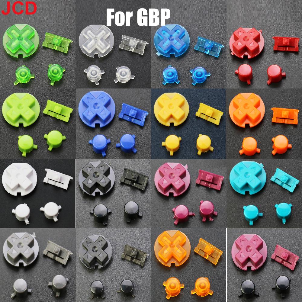 JCD 1 Set Colorful Replacement Buttons Set Replacement For Gameboy Poc Ket GBP Console On Off Button AB Buttons D Pads Replace