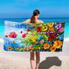 Contemporary Floral Oil Painting Beach Towel, Large Quick Dry for Yoga Swimming Running