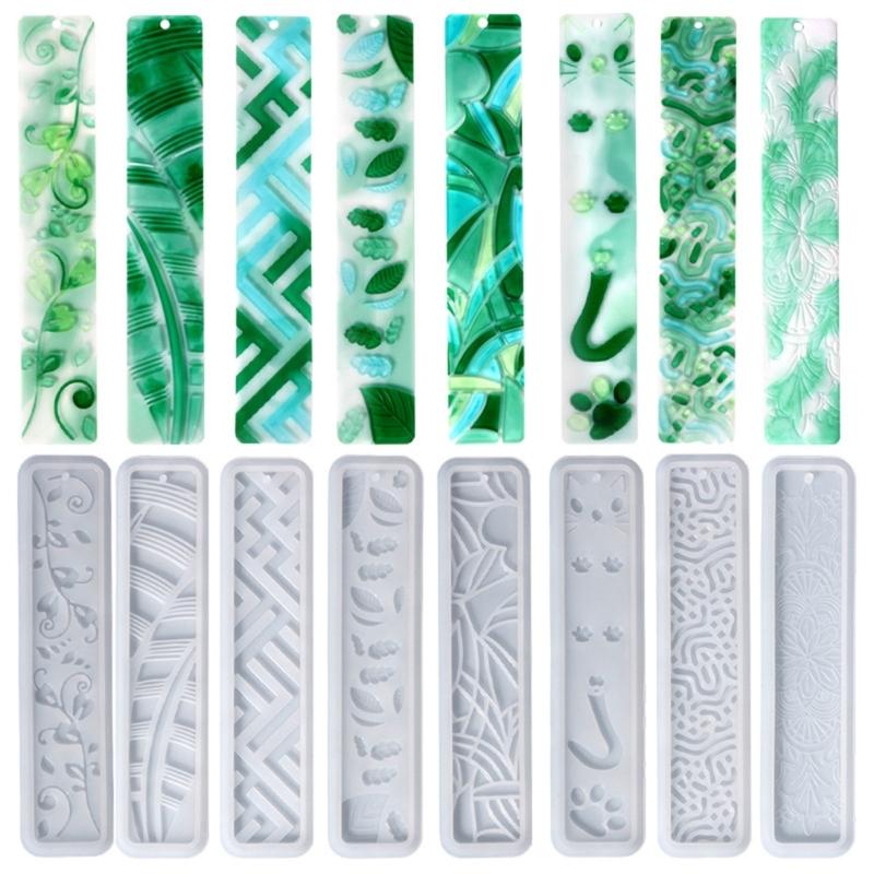 Rectangle Silicone Bookmark Mold DIY Bookmark Mould Making Epoxy Resin Jewelry DIY Craft Silicone Mold 150x35mm