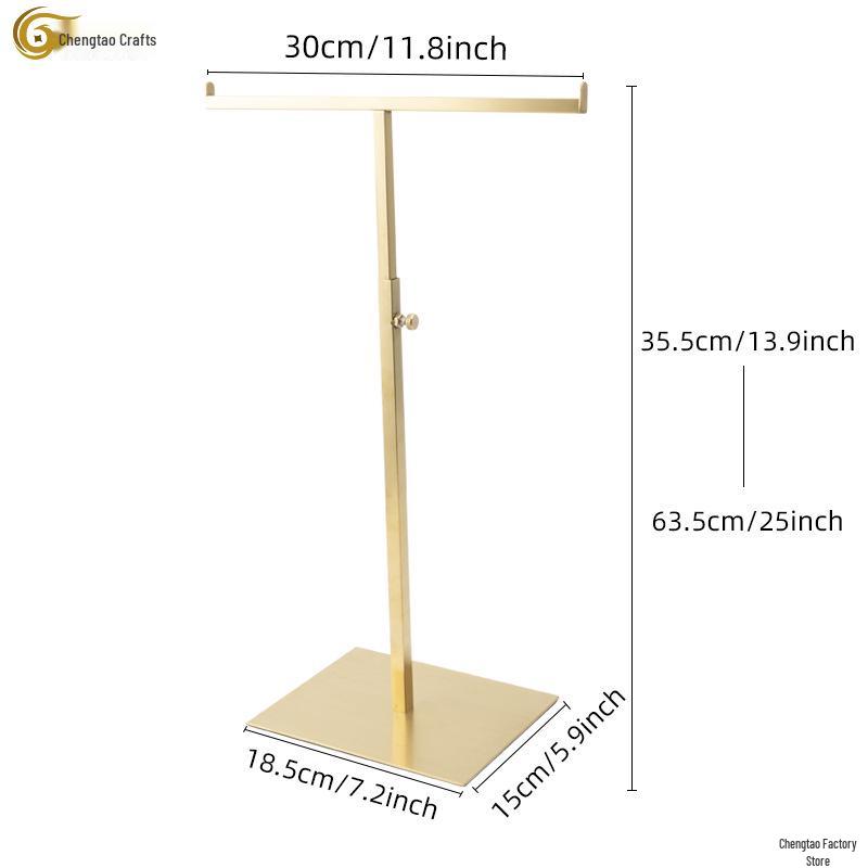 Stainless Steel T-Shaped Handbag & Scarf Display Stand