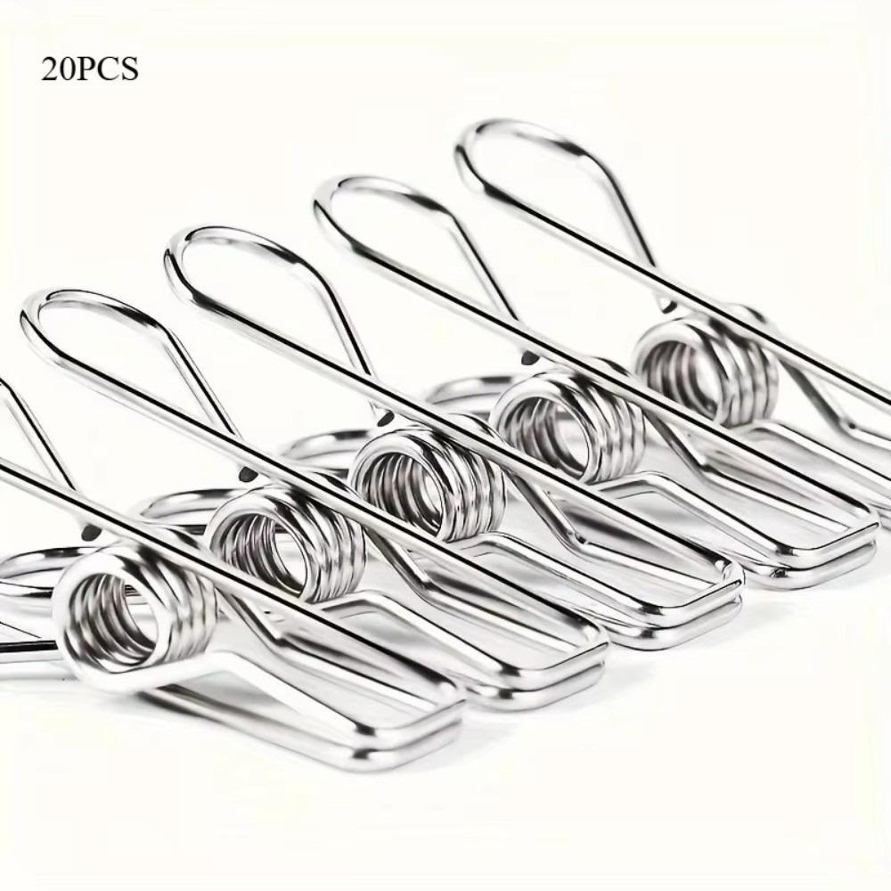 20pcs 5cm Pegs Clothespin Spring Loaded Wire Clothes Pegs Multi-Purpose Clothes Pins  Home 20pcs