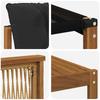 Outdoor Sofa Set with Cushions 5 Pcs Natural and Black
