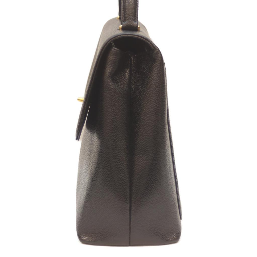 Chanel No. 5 Black Caviar GHardware Top Handle Handbag Handbag blackUsed