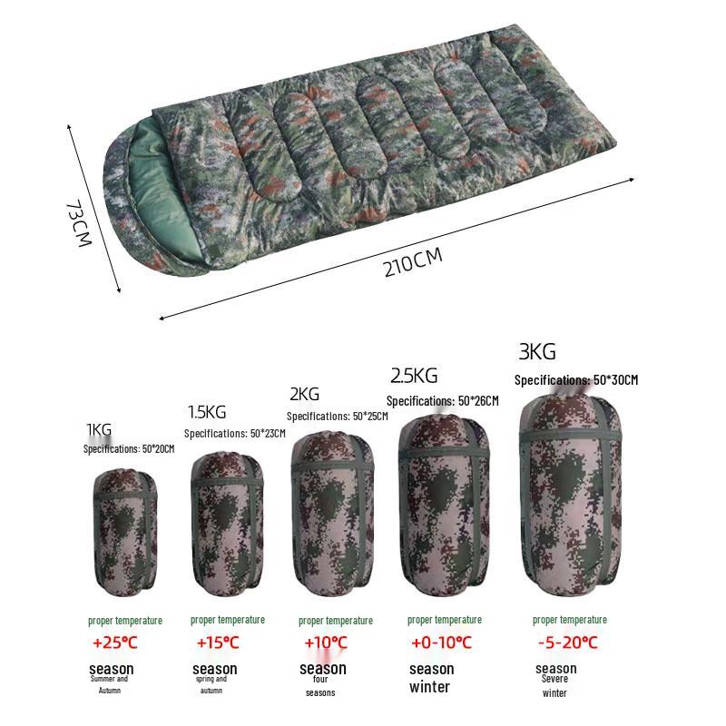 Portable Camouflage Single Sleeping Bag